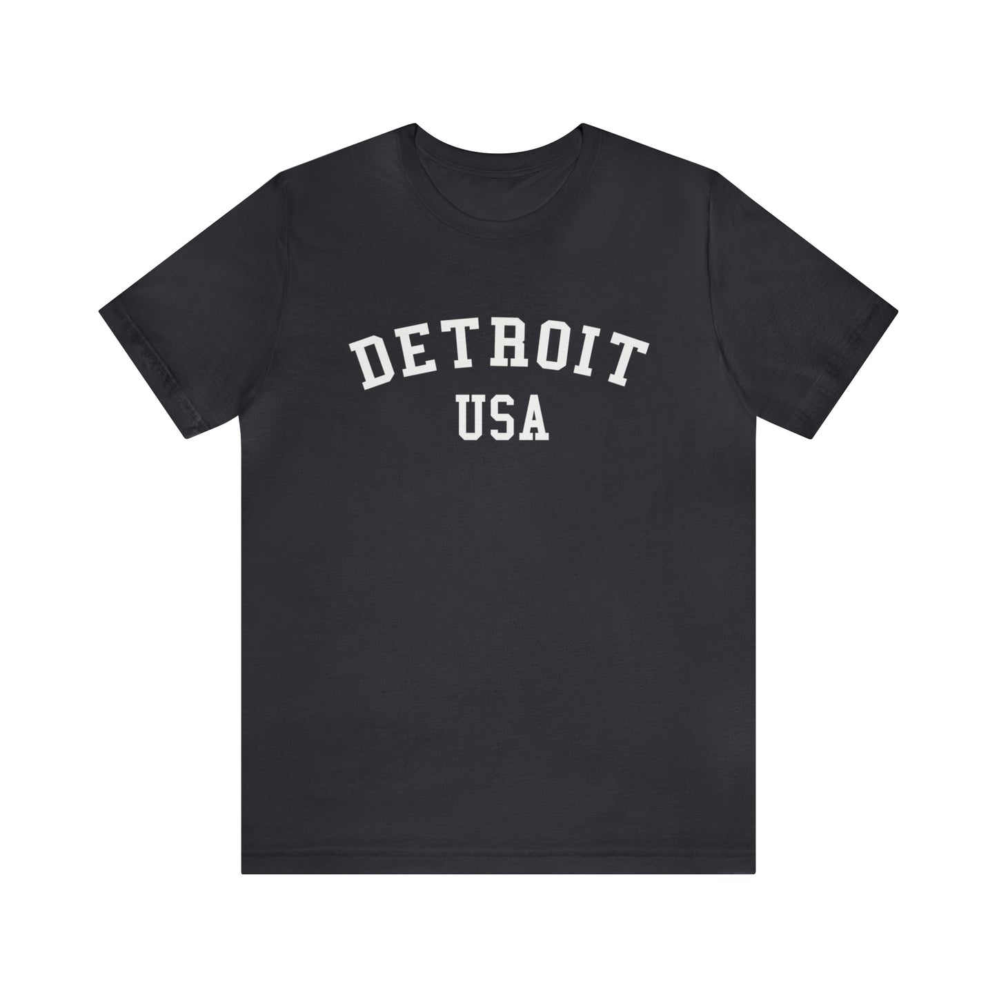 'Detroit USA' T-Shirt (Collegiate Font) | Unisex Standard