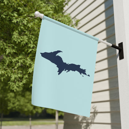 Michigan Upper Peninsula Home & Garden Flag (w/ UP Outline) | Cyan