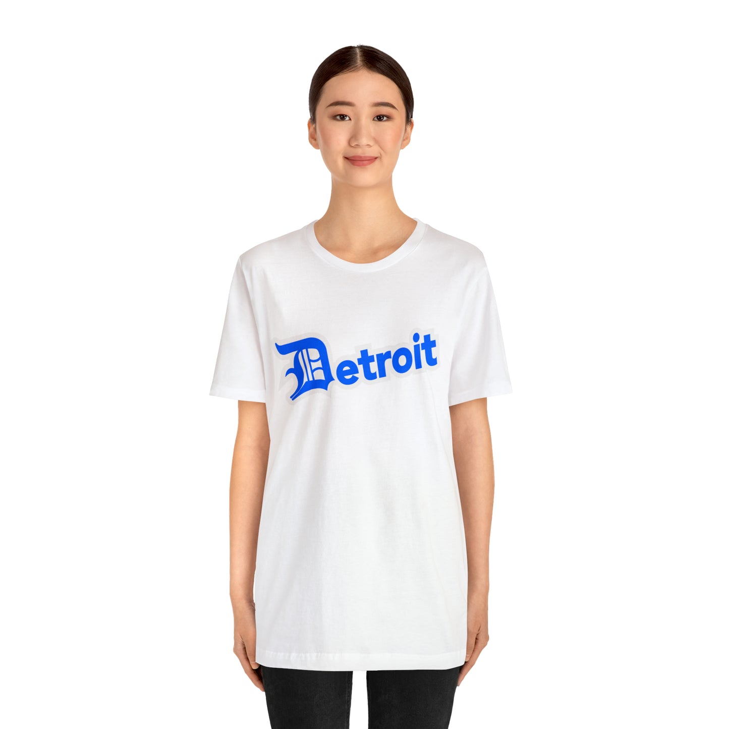 'Detroit' T-Shirt (MotorTown Blue w/ Old English 'D') | Unisex Standard