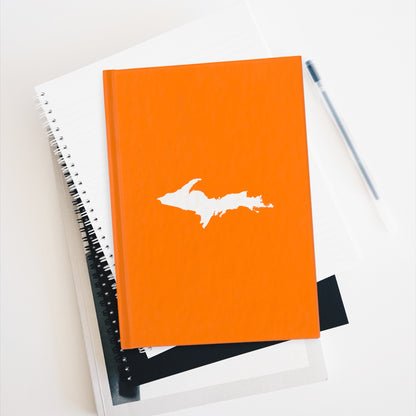 Michigan Upper Peninsula Blank Sketchbook (w/ UP Outline) | Safety Orange