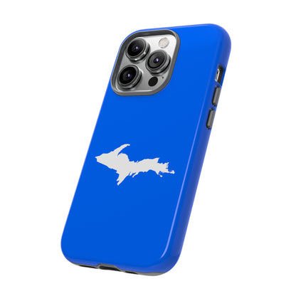 Michigan Upper Peninsula Tough Phone Case (Motor Town Blue w/ UP Outline) | Apple iPhone