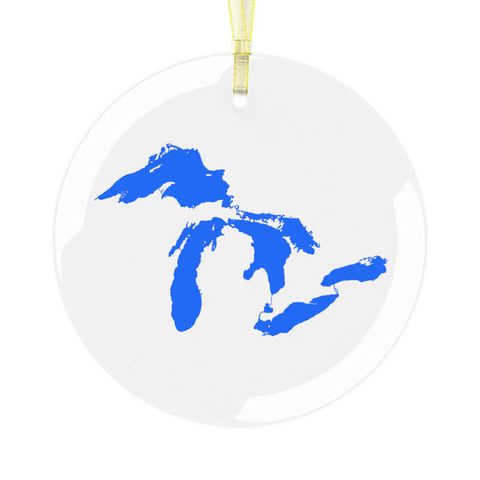 Great Lakes Christmas Ornament | Clear Glass - Motor Town Blue
