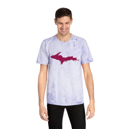 Michigan Upper Peninsula T-Shirt (w/ Ruby Red UP Outline) | Unisex Color Blast