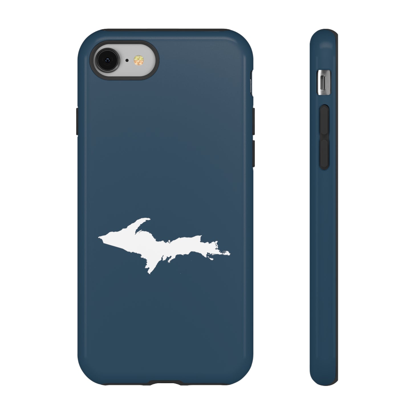 Michigan Upper Peninsula Tough Phone Case ('37 Caddie Cavalier Blue w/ UP Outline) | Apple iPhone