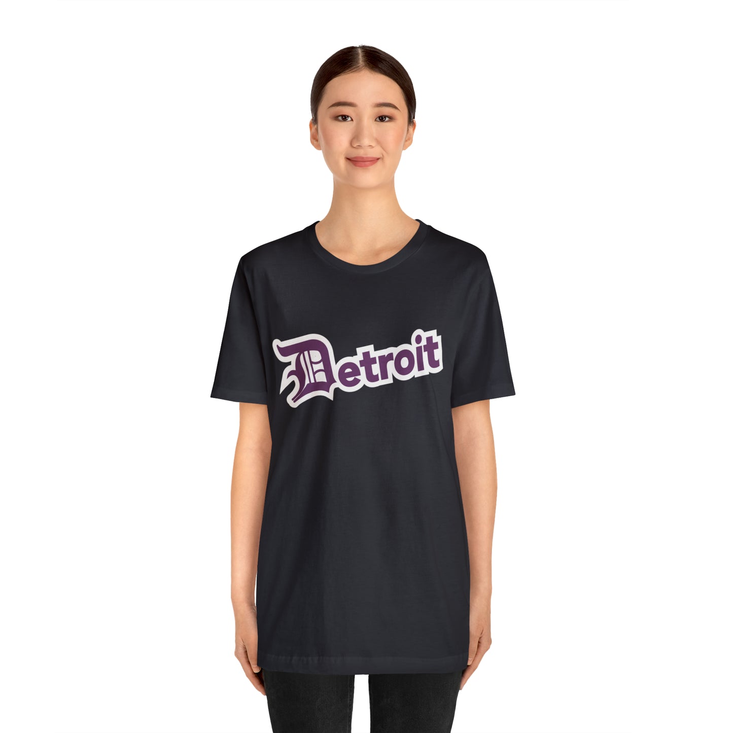 'Detroit' T-Shirt (Plum w/ Old English 'D') | Unisex Standard