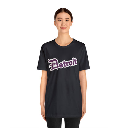 'Detroit' T-Shirt (Plum w/ Old English 'D') | Unisex Standard