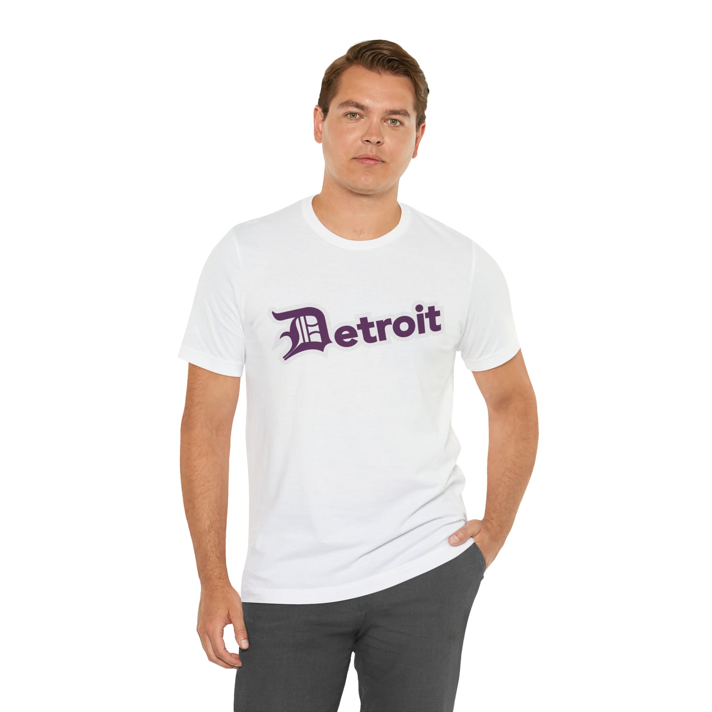 'Detroit' T-Shirt (Plum w/ Old English 'D') | Unisex Standard