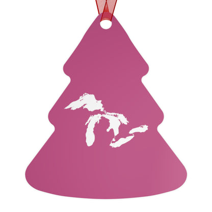 Great Lakes Christmas Ornament | Metal - Apple Blossom Pink