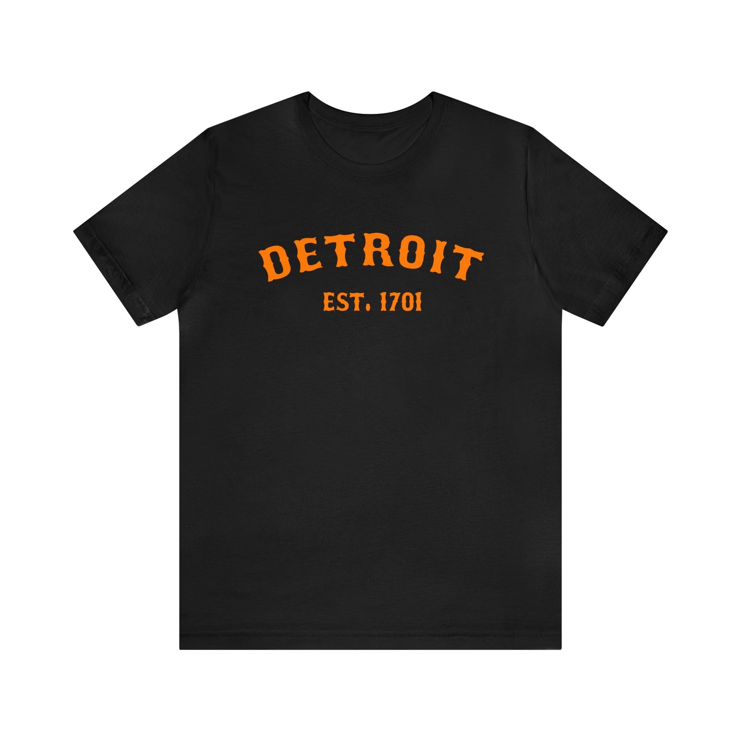 Detroit EST. 1701' T-Shirt (Orange Ballpark Font) | Unisex Standard