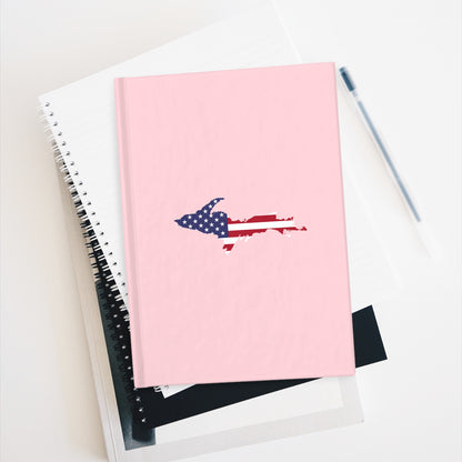 Michigan Upper Peninsula Blank Sketchbook (w/ UP USA Flag) | Pale Pink