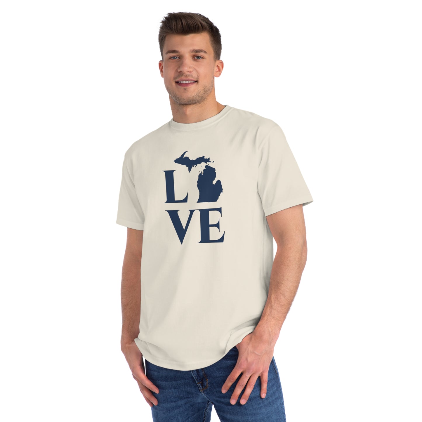 Michigan 'Love' T-Shirt (Roman Font) | Unisex Organic