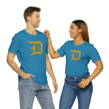 Detroit 'Old English D' T-Shirt (Gold) | Unisex Standard