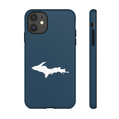 Michigan Upper Peninsula Tough Phone Case ('37 Caddie Cavalier Blue w/ UP Outline) | Apple iPhone