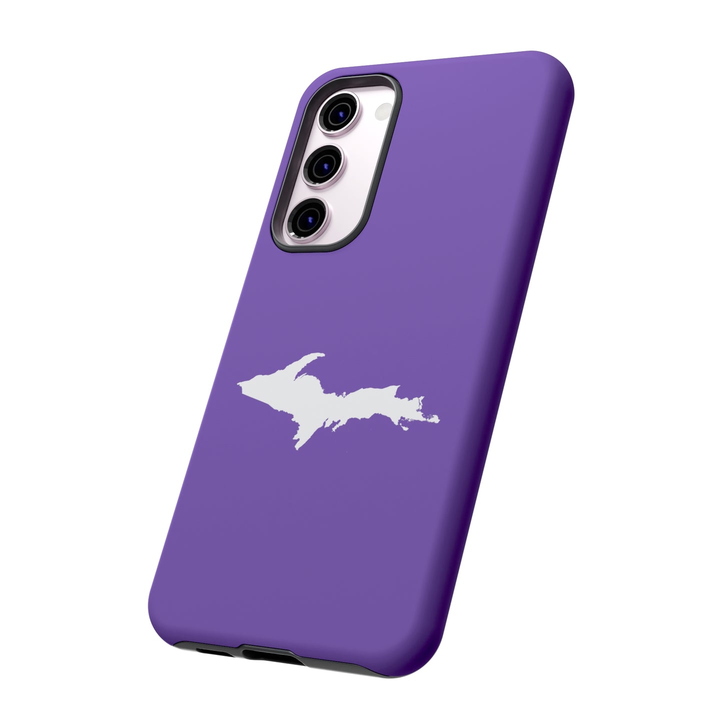 Michigan Upper Peninsula Tough Phone Case (Lake Iris w/ UP Outline) | Samsung & Pixel Android