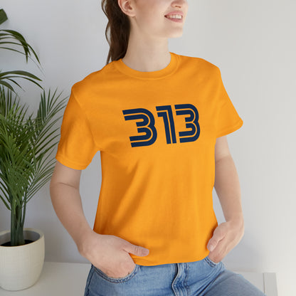 Detroit '313' T-Shirt (1970s Audiophile Font) | Unisex Standard Fit