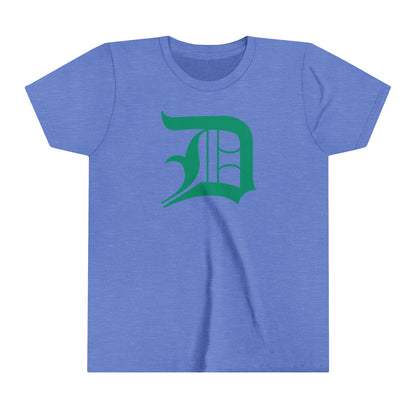 Detroit 'Old English D' T-Shirt (Emerald Green) | Youth Short Sleeve