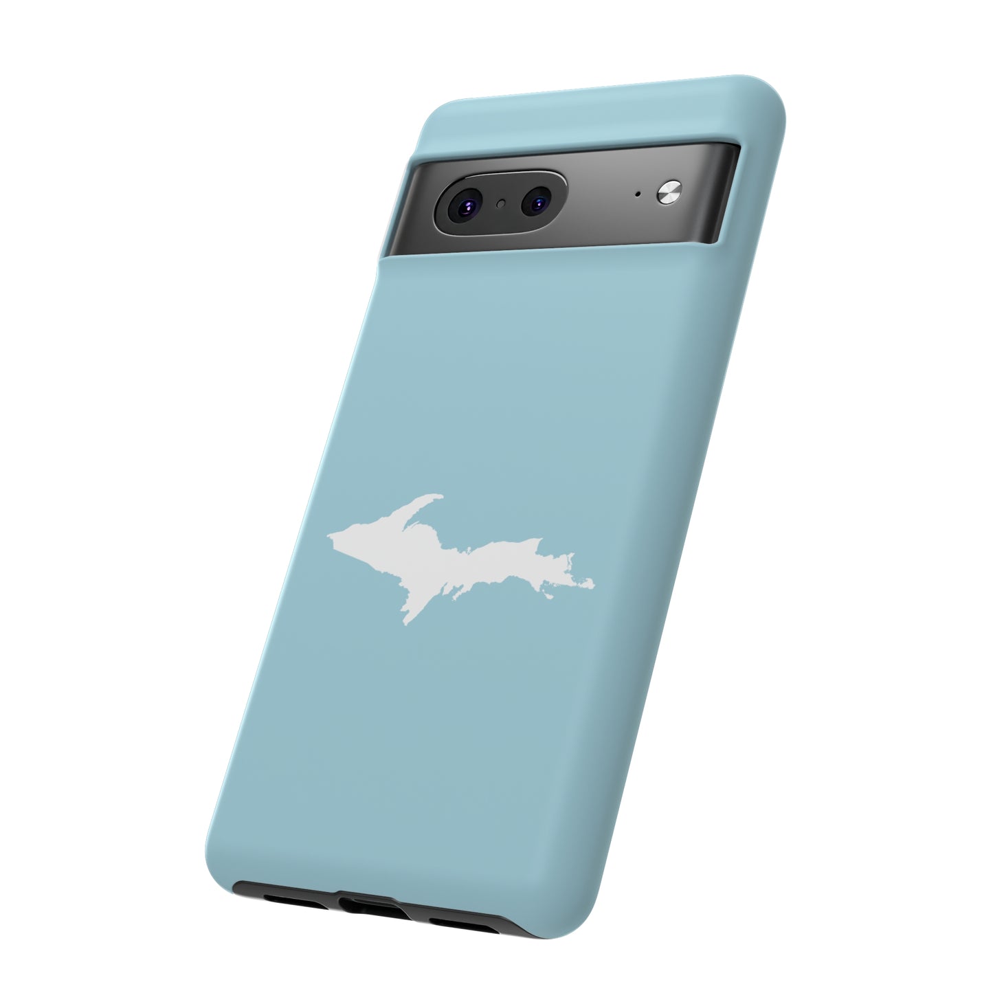 Michigan Upper Peninsula Tough Phone Case ('58 Caddie Blue w/ UP Outline) | Samsung & Pixel Android
