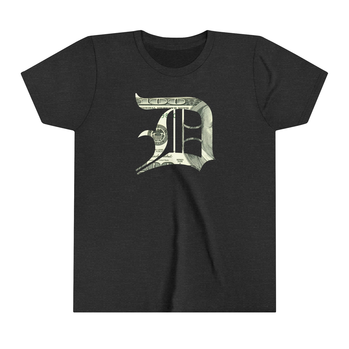 Detroit 'Old English D' T-Shirt (Benjamins Edition) | Youth Short Sleeve