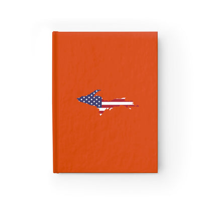 Michigan Upper Peninsula Blank Sketchbook (w/ UP USA Flag) | Maple Leaf Orange