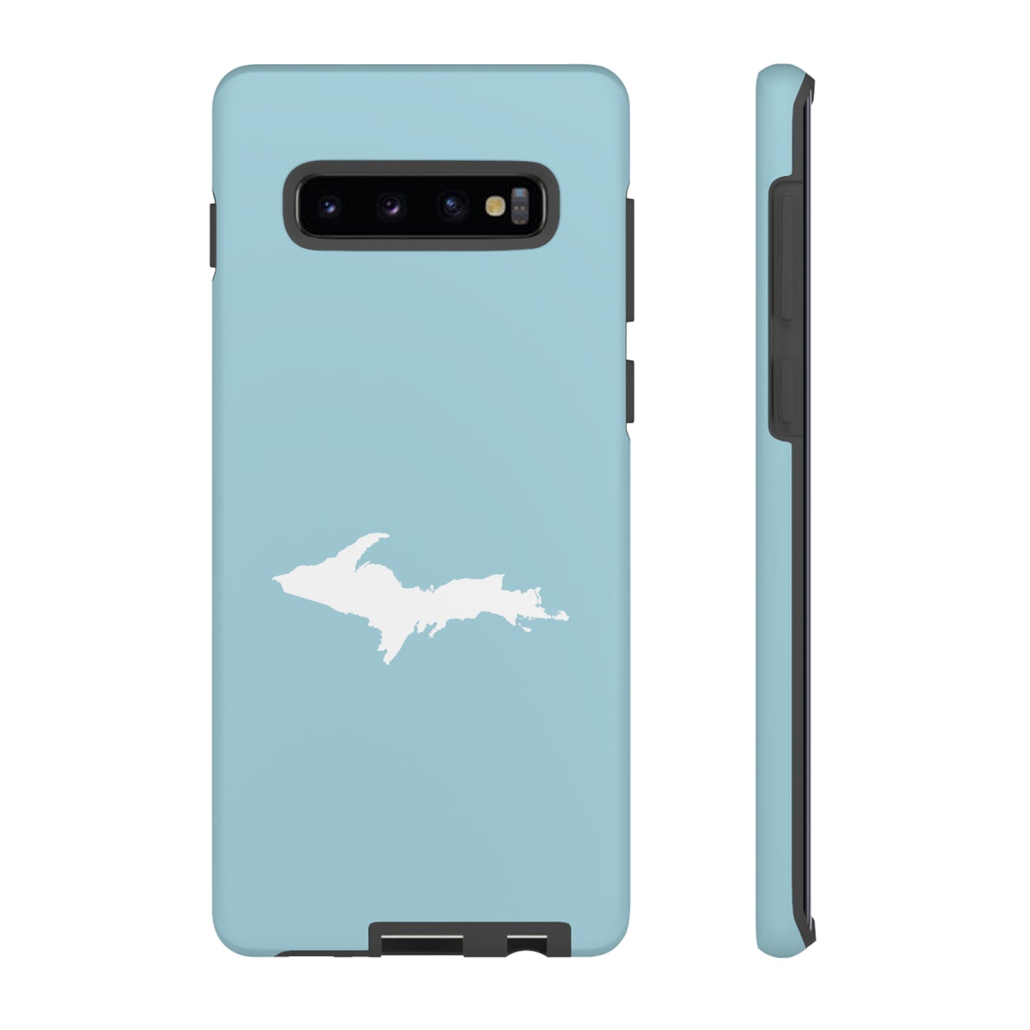 Michigan Upper Peninsula Tough Phone Case ('58 Caddie Blue w/ UP Outline) | Samsung & Pixel Android