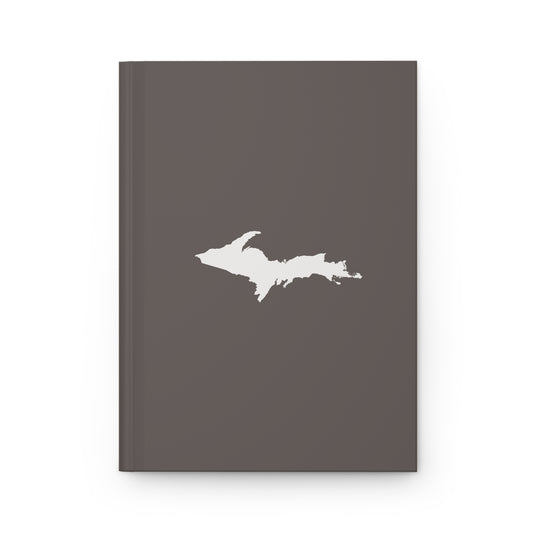 Michigan Upper Peninsula Hardcover Journal (Warren Tank Grey w/ UP Outline) | Ruled - 150pgs