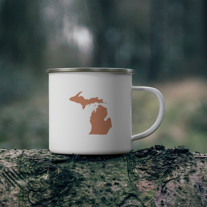 Michigan Camping Mug (w/ Copper MI Outline) | 12oz