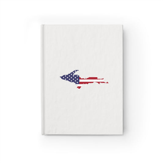 Michigan Upper Peninsula Blank Sketchbook (w/ UP USA Flag) | Birch Bark White