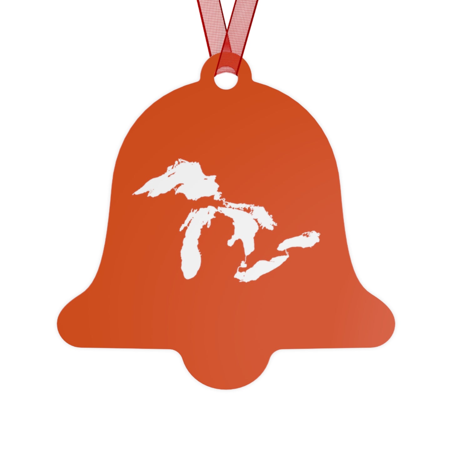 Great Lakes Christmas Ornament | Metal - Maple Leaf Orange