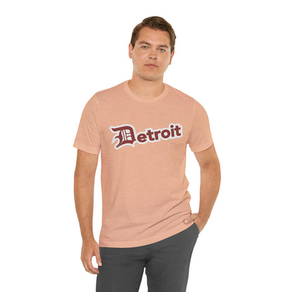 'Detroit' T-Shirt (Ore Dock Red w/ Old English 'D') | Unisex Standard