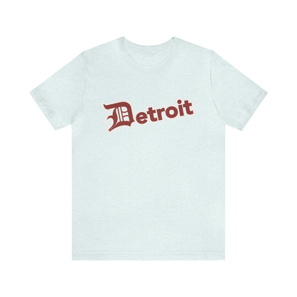 'Detroit' T-Shirt (Ore Dock Red w/ Old English 'D') | Unisex Standard