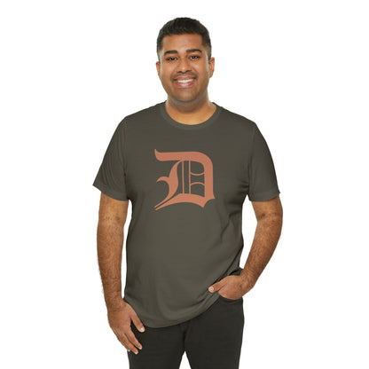 Detroit 'Old English D' T-Shirt (Copper Color) | Unisex Standard