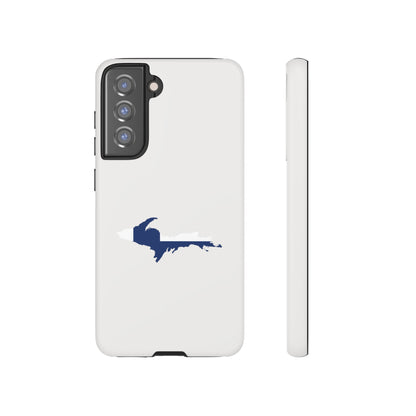 Michigan Upper Peninsula Tough Phone Case (Birch Bark White w/ UP Finland Flag Outline) | Samsung & Pixel Android