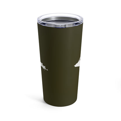 Michigan Upper Peninsula Tumbler (w/ UP Outline) | Military Green - 20oz