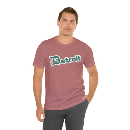 'Detroit' T-Shirt (Copper Green w/ Old English 'D') | Unisex Standard