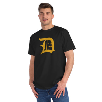 Detroit 'Old English D' T-Shirt (Gold) | Unisex Organic