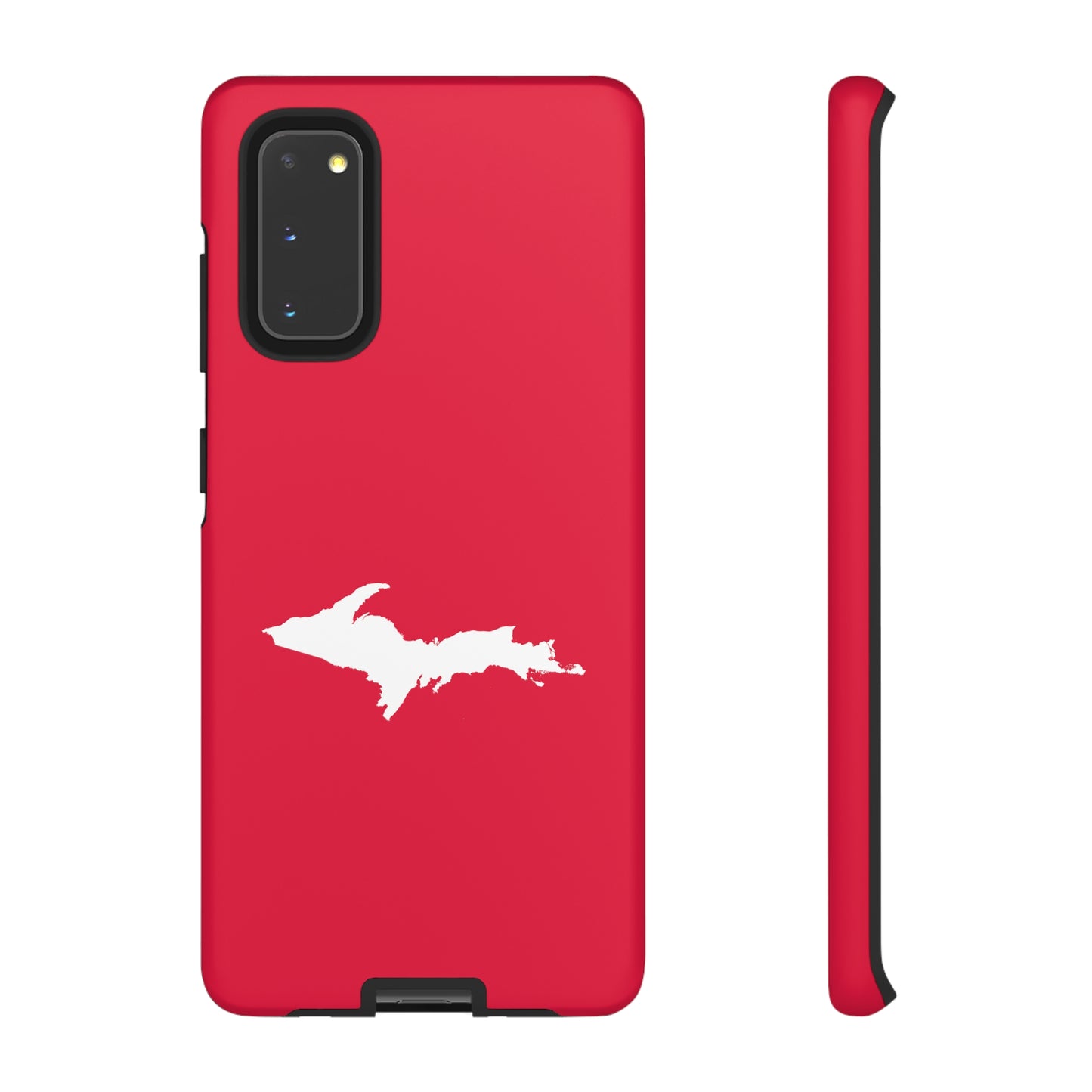 Michigan Upper Peninsula Tough Phone Case (Lighthouse Red w/ UP Outline) | Samsung & Pixel Android