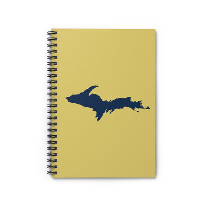 Michigan Upper Peninsula Spiral Notebook (w/ UP Outline) | Plum Yellow