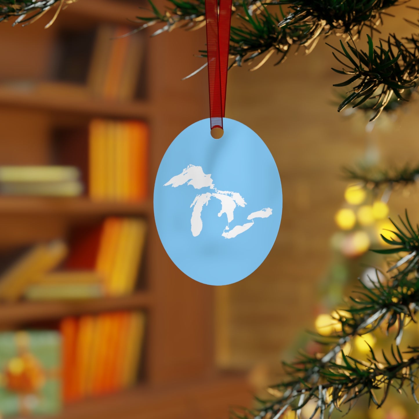 Great Lakes Christmas Ornament | Metal - DTW Blue