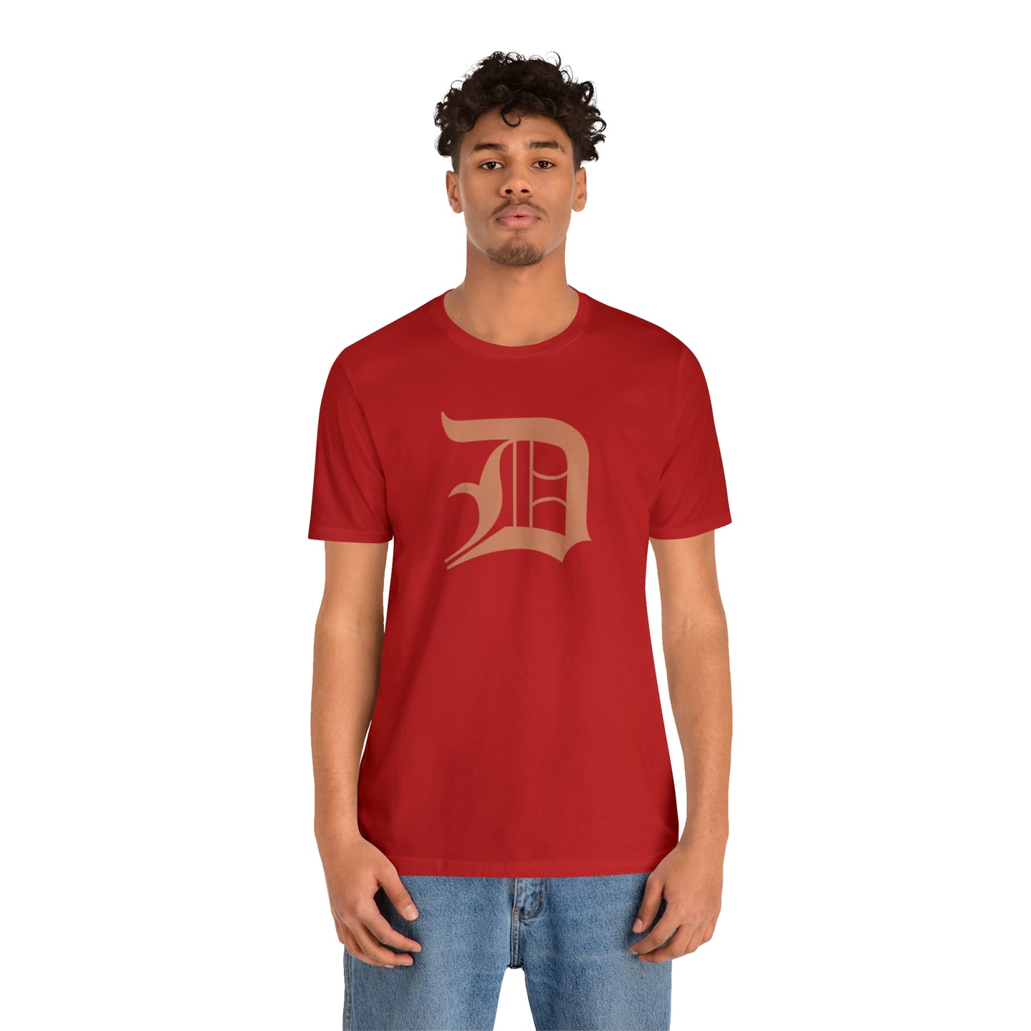 Detroit 'Old English D' T-Shirt (Copper Color) | Unisex Standard