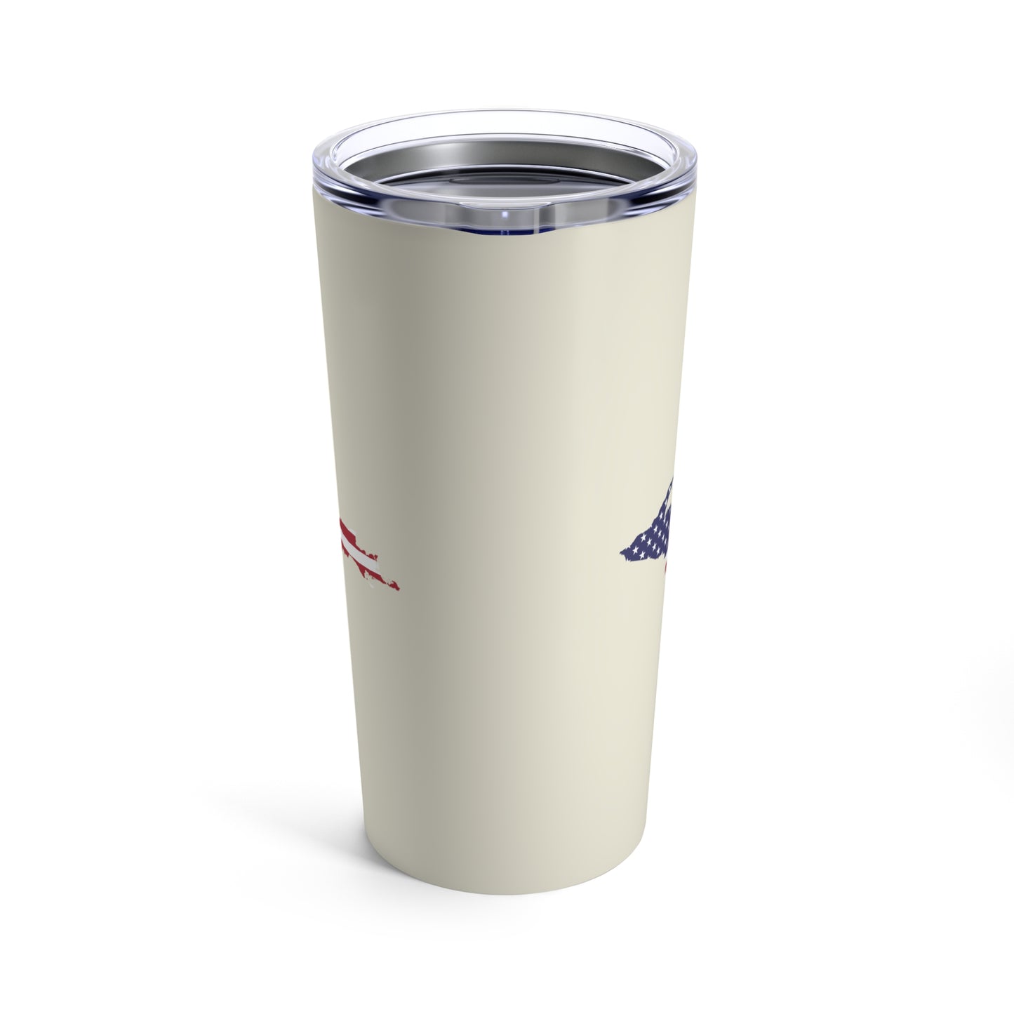 Michigan Upper Peninsula Tumbler (w/ UP USA Flag) | Ivory White - 20oz