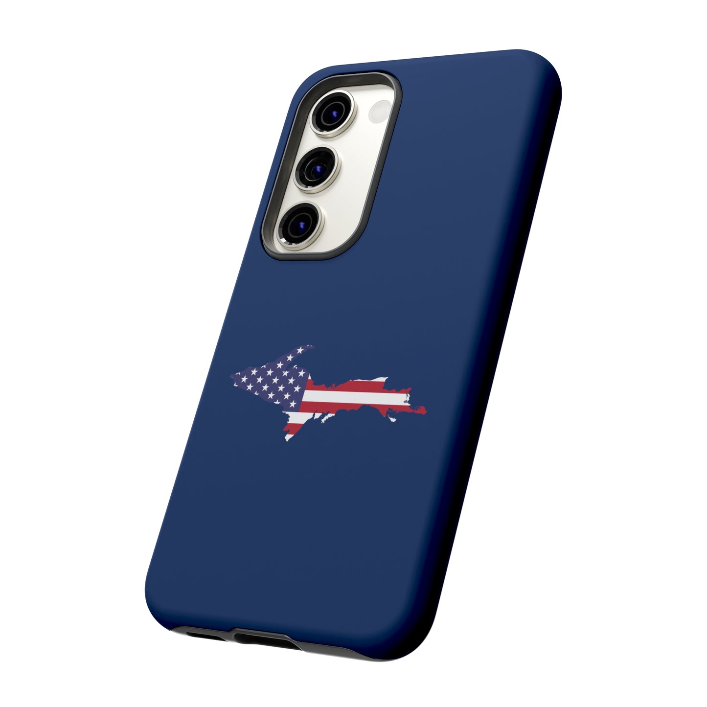 Michigan Upper Peninsula Tough Phone Case (Old Glory Blue w/ UP USA Flag Outline) | Samsung & Pixel Android