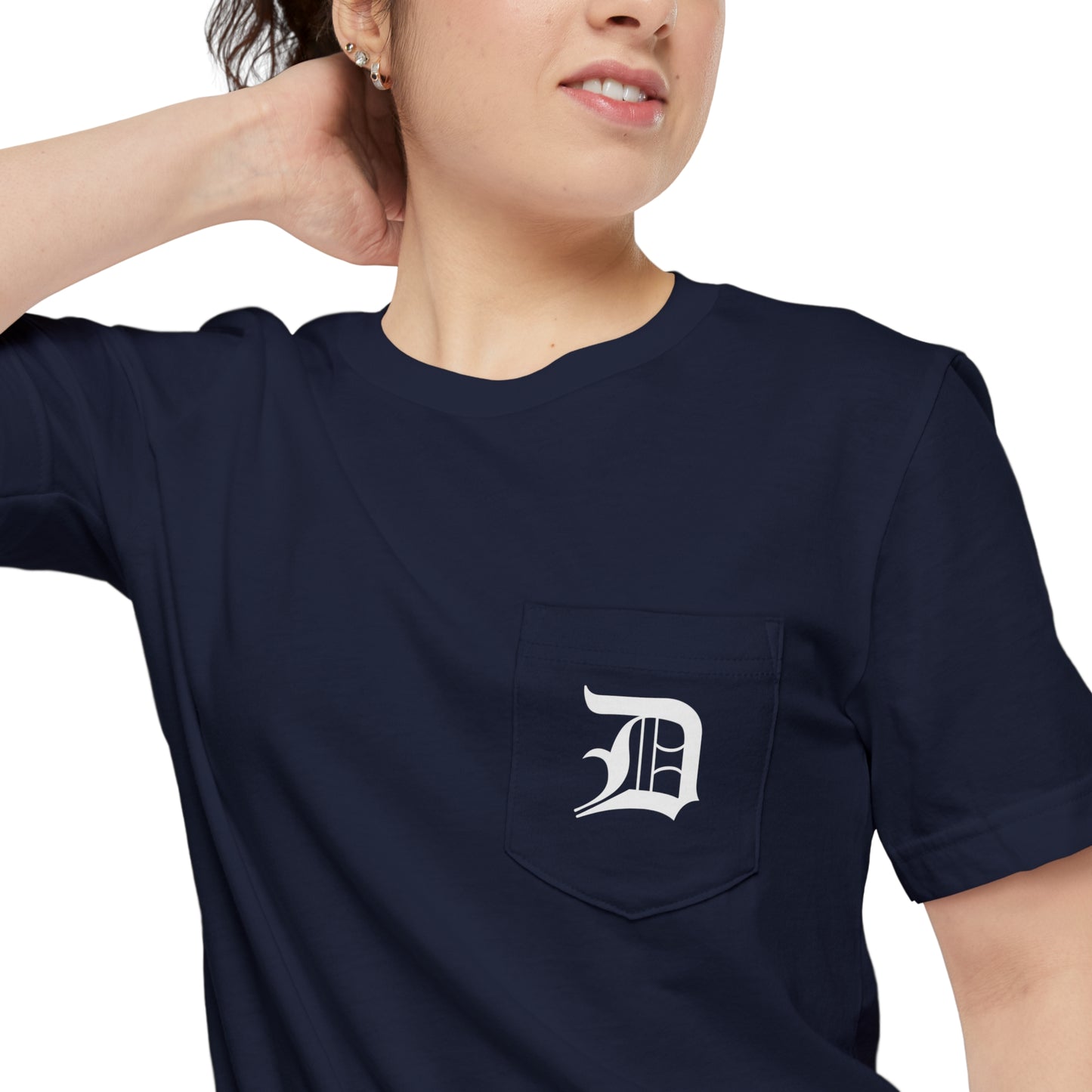 Detroit 'Old English D' Pocket T-Shirt | Unisex Standard