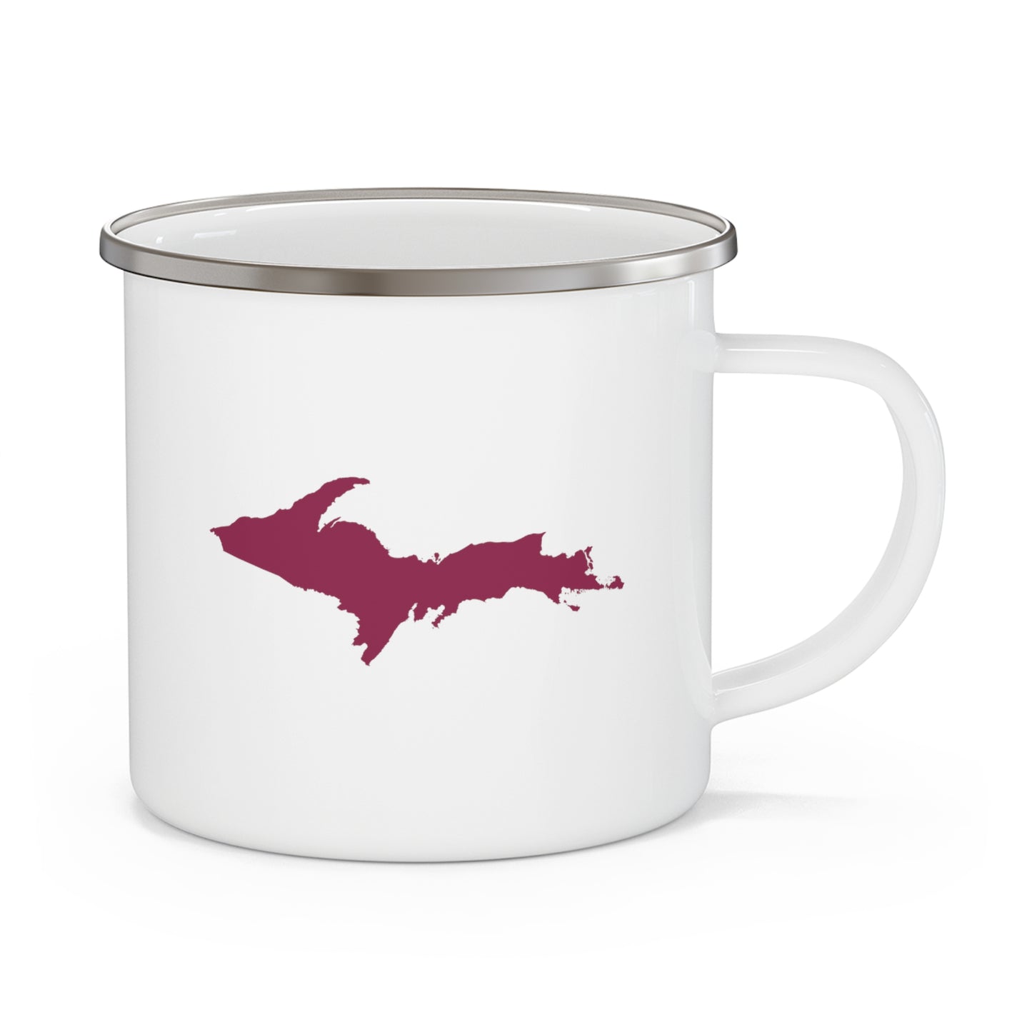 Michigan Upper Peninsula Camping Mug (Ruby Red Outline) | 12oz