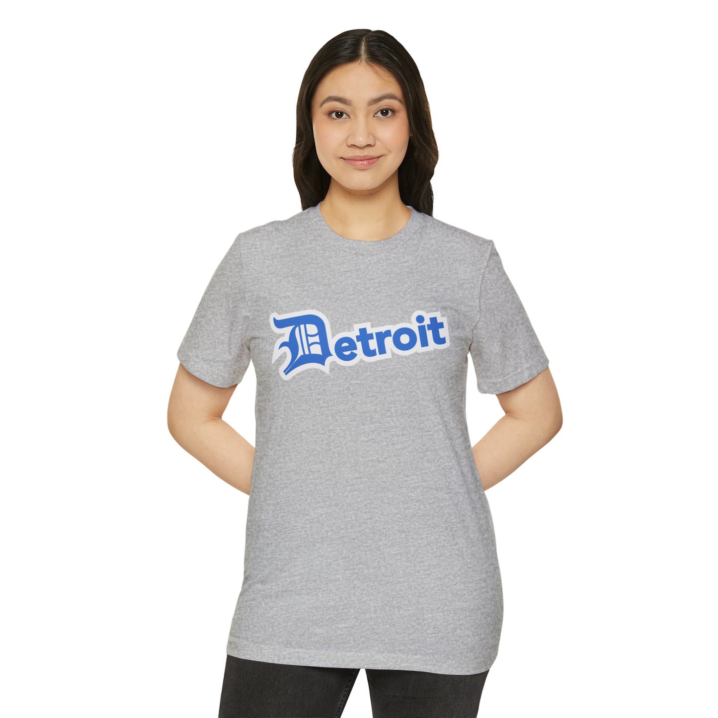 'Detroit' T-Shirt (Azure Old English 'D') | Unisex Recycled Organic