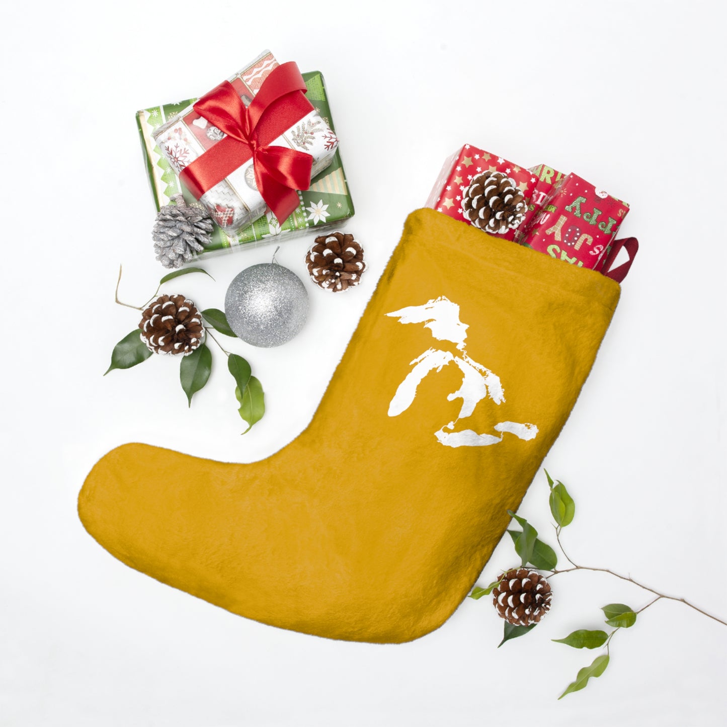 Great Lakes Christmas Stocking | Gold