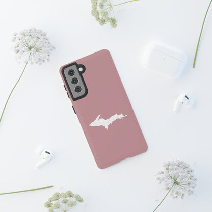 Michigan Upper Peninsula Tough Phone Case (Cherry Blossom Color w/ UP Outline) | Samsung & Pixel Android