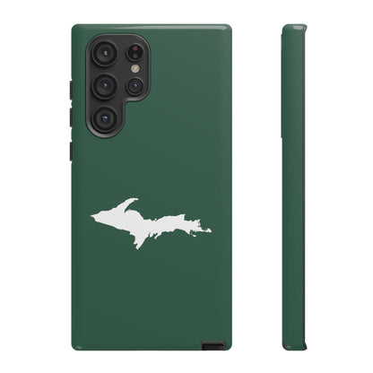 Michigan Upper Peninsula Tough Phone Case (Ginger Ale Green w/ UP Outline) | Samsung & Pixel Android