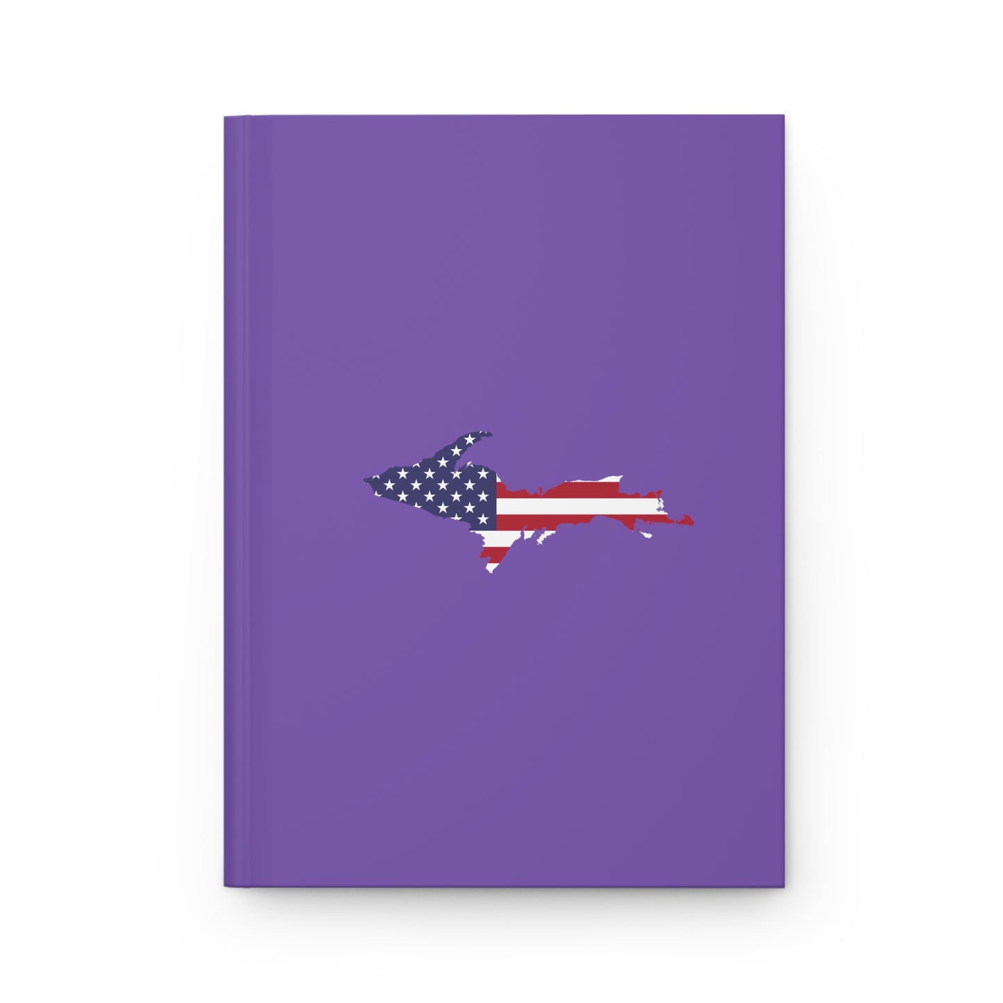 Michigan Upper Peninsula Hardcover Journal (w/ UP USA Flag) | Ruled - Lake Iris