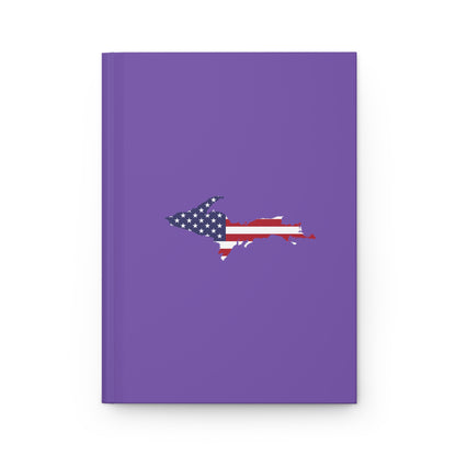 Michigan Upper Peninsula Hardcover Journal (w/ UP USA Flag) | Ruled - Lake Iris