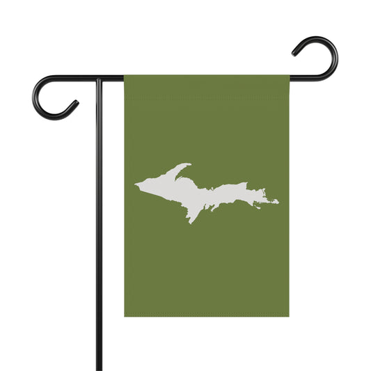 Michigan Upper Peninsula Home & Garden Flag (w/ UP Outline) | Olive Green